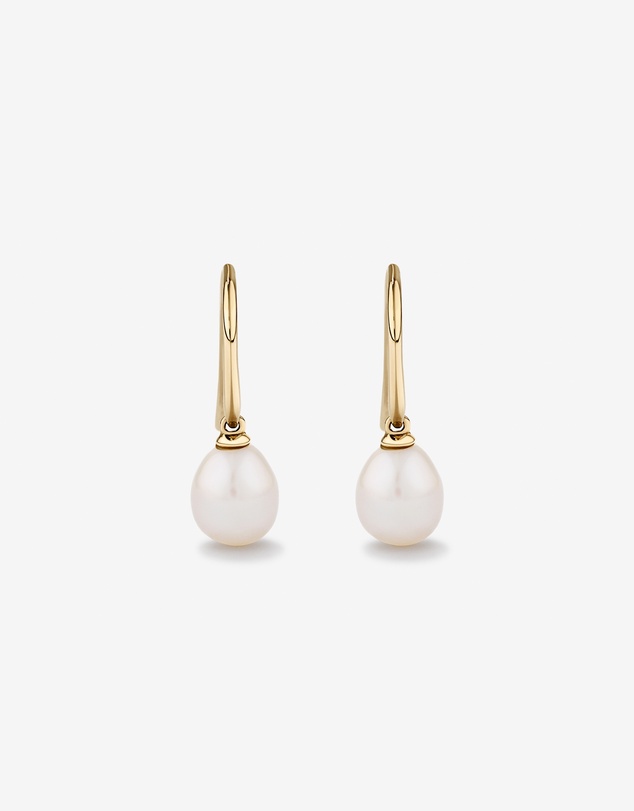 Michael Hill - Drop Earrings with Cultured Freshwater Pearl in 10kt Yellow Gold