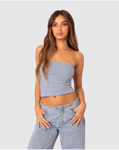 EDIKTED - Lilah Striped Tube Top