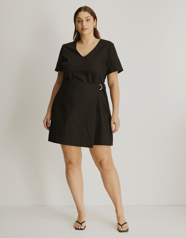 Atmos&Here Curvy - Ellie Cotton Twill Mini Dress
