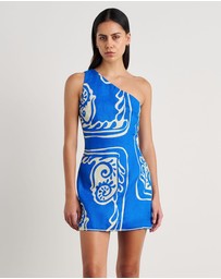 Jag - Ceezee Asymmetric Linen Mini Dress
