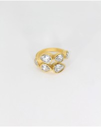 Jackie Mack - Clear Bezel Wrap Ring