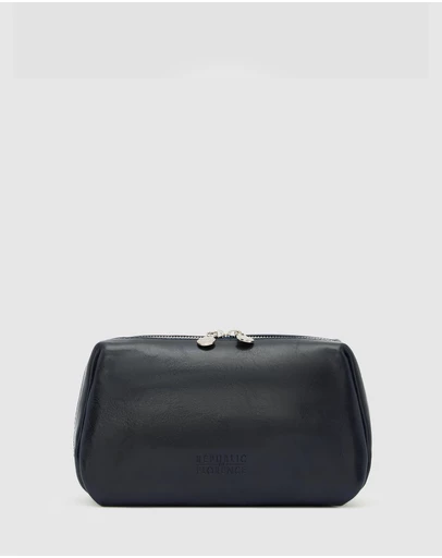 Republic of Florence - The Otto Blue Leather Dopp Kit