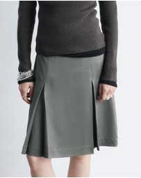 & Other Stories - Pleated Knee-Length Satin Skirt