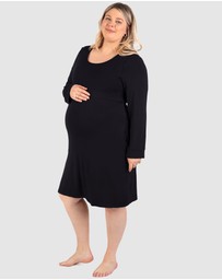 B Free Intimate Apparel - Bamboo Long Sleeve Maternity & Nursing Dress