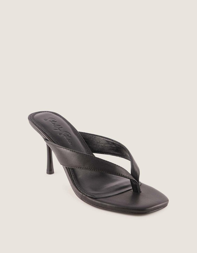 Shelly Shen - Pia High Sandals Black Leather