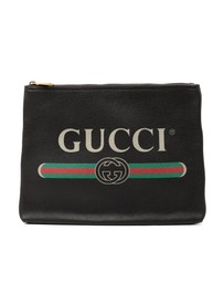 Pre-Loved by Azura Reborn - Pre-Loved Medium Leather Logo Portfolio Clutch