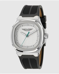 Aston Martin - GPQ Stainless Steel Black Silicone Watch