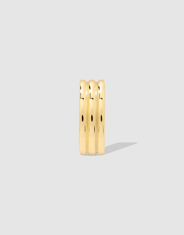 Wanderlust + Co - Triple Band Gold Ear Cuff