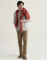 Seasalt - Seasalt Cornwall Green Men's Jenken Striped Shirt