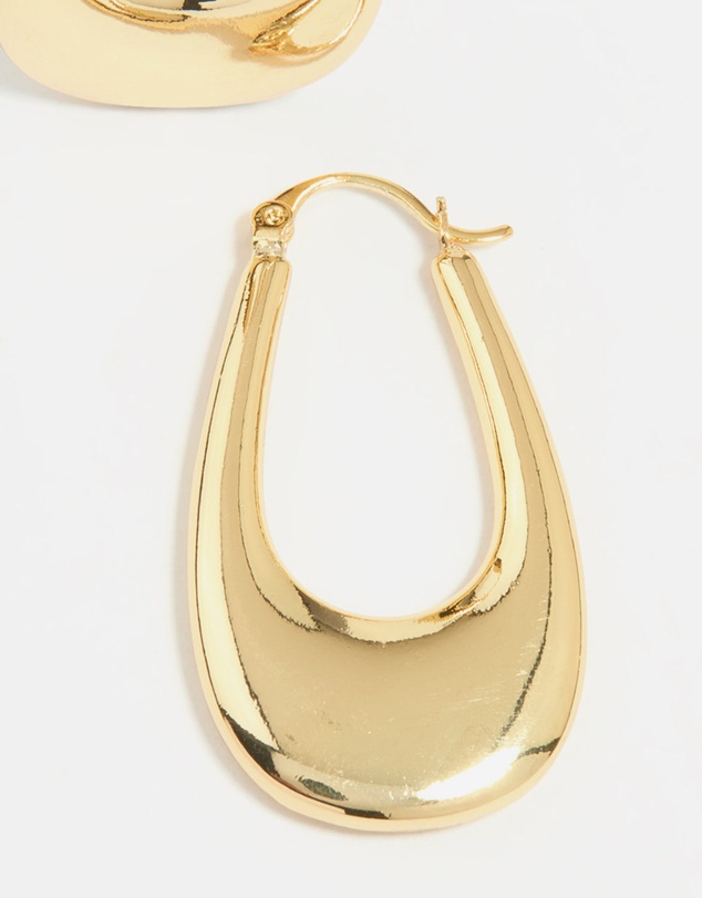 Lovisa - Gold Plated Oval Hoop Earrings