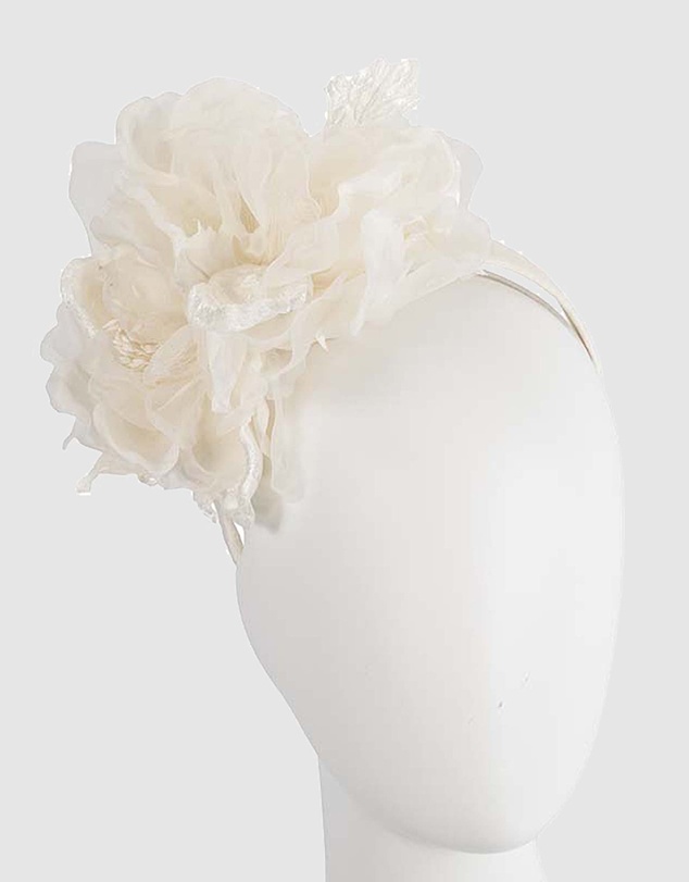 Fillies Collection - Large Cream Flowers Headband