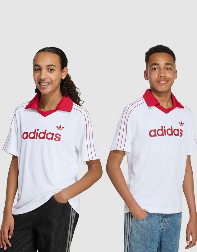 adidas Originals - Loose Pinstripe Polo Tee - Kids-Teens