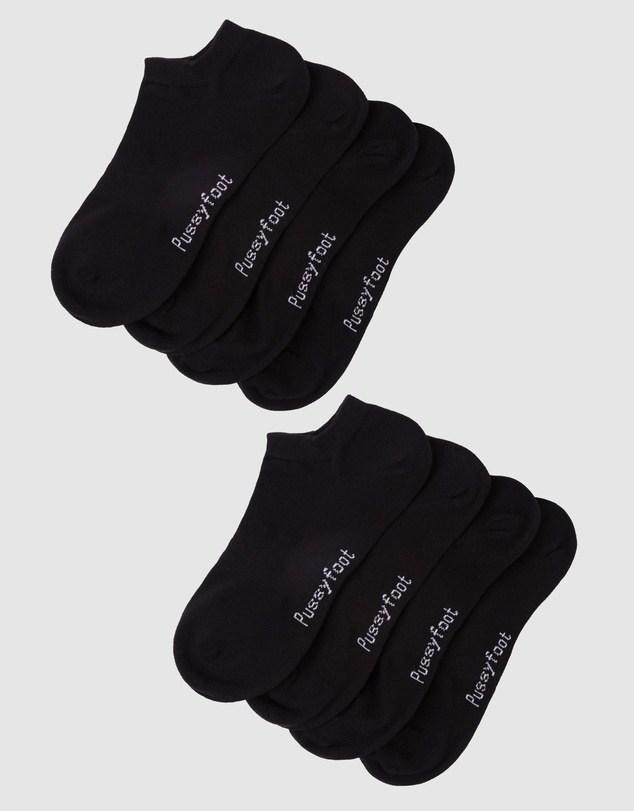 Pussyfoot - 8 Pack Cotton Casual Ankle Sneaker Socks