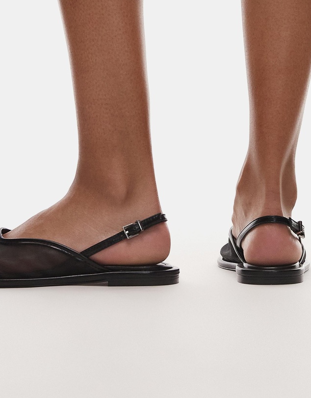TOPSHOP - Bailey Mesh Slingback Ballet Shoes