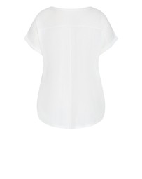 City Chic - Plus size Kiran Hi-Lo Tee - ivory