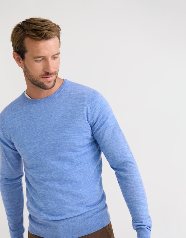 Oxford - Crew Neck Pure Wool Pullover