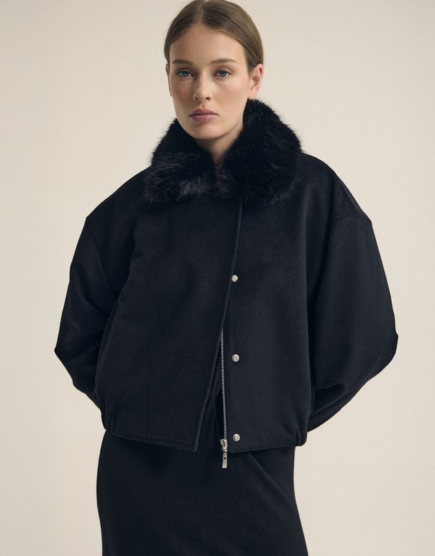 Oxford - Freja Detatch Faux Fur Trim Jacket