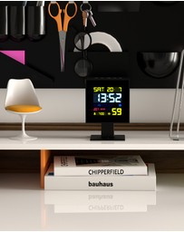 Newgate - Newgate Monolith Lcd Alarm Clock Black