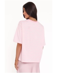 Petal & Pup - Marly Je T'Aime Tee - Pink Stripe