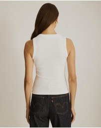 Atmos&Here - Organic Cotton High V-Neck Tank