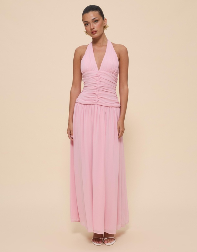 Revibe - Repaired CHANCERY Talara Halter Maxi Dress - AU 12