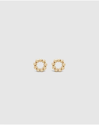 Ichu - Eternity Stud Earrings Gold
