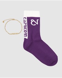 High Heel Jungle - Horoscope Gold Anklet and Sock Set - Capricorn