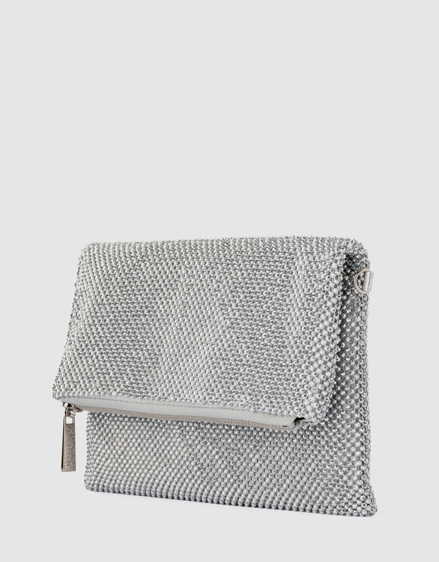 Olga Berg - Nicole Crystal Mesh Shoulder Bag