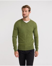 Oxford - Basic V-Neck Pure Wool Pullover