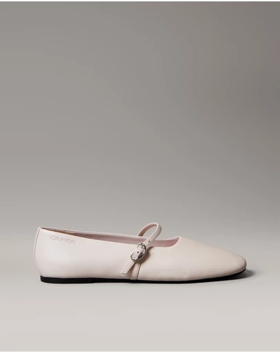 Calvin Klein - Leather Square Toe Ballerinas