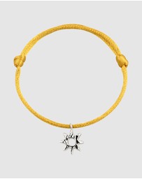 Elli Jewelry - Satin Bracelet with Silver Sunburst Charm