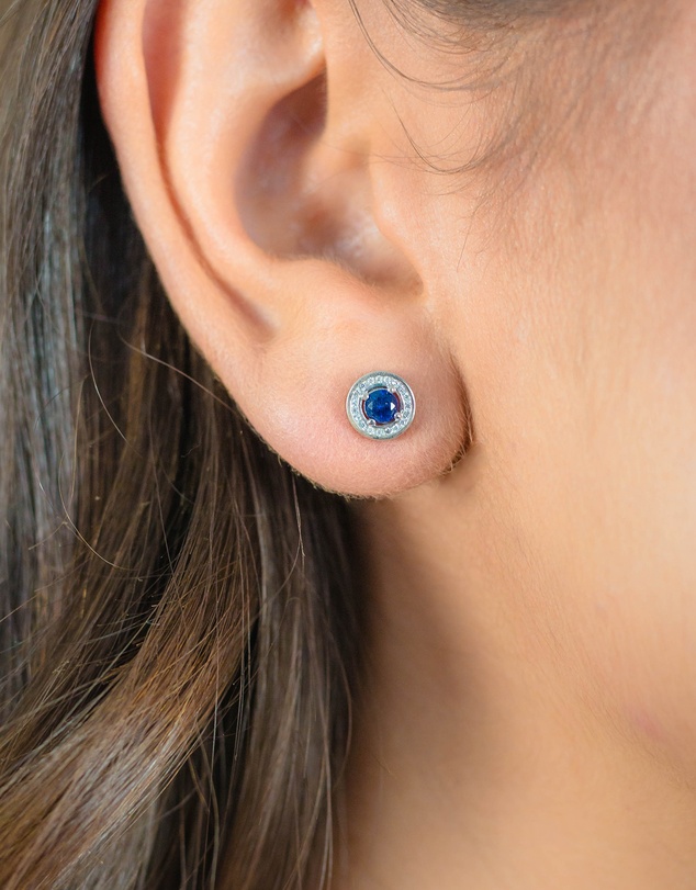 Georgini - Milestone Sapphire Halo Earrings