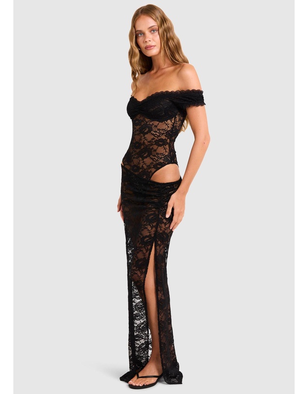 Alice In The Eve - Montana Bodysuit Lace Maxi Dress