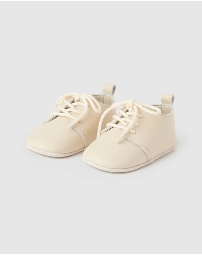 Purebaby - Leather Lace Up-Kids-Babies