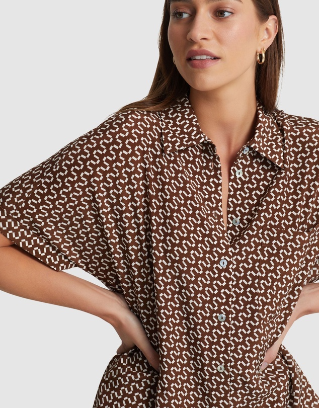 Oxford - Jasmine Zigzag Short Sleeve Shirt