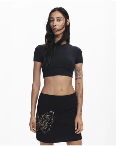 Desigual - Slim butterfly miniskirt