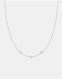 SAINT VALENTINE - Floating Stone Necklace - Silver