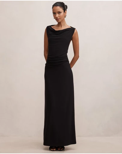 Forever New Petite - Jae Petite Bubble Back Hardware Maxi Dress