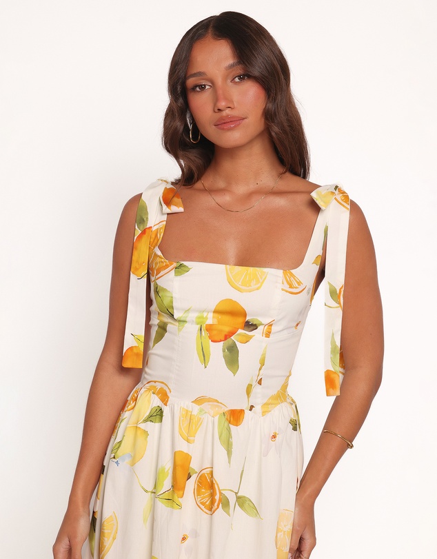 Petal & Pup - Mirea Midi Dress - Lemon Print