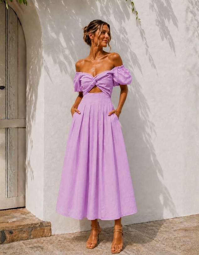 Esther & Co - Anvika Dress - Lilac