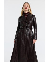 Bardot - Andros Vegan Croc Leather Coat