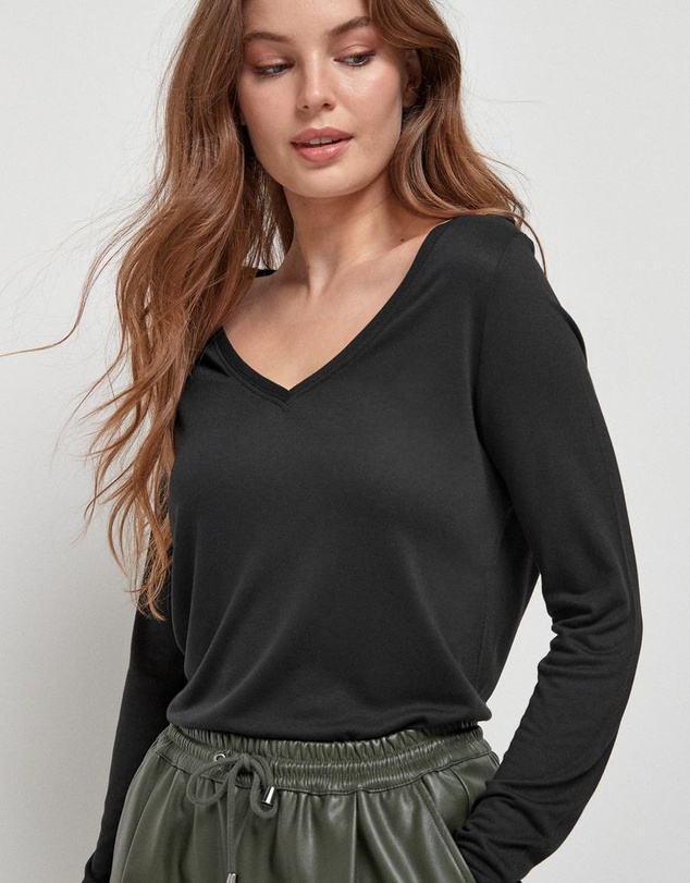 NEXT - Slouch V-Neck Long Sleeve T-Shirt