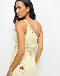 AERE - Marisol One Shoulder Maxi Dress