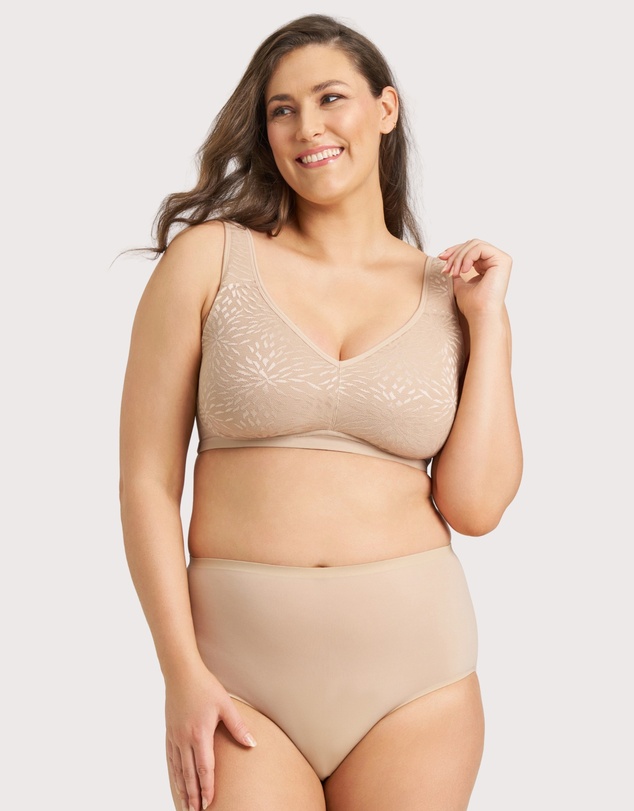 Ava & Audrey  - Ava & Audrey Millie Jacquard Mesh Wire-free Support Bra