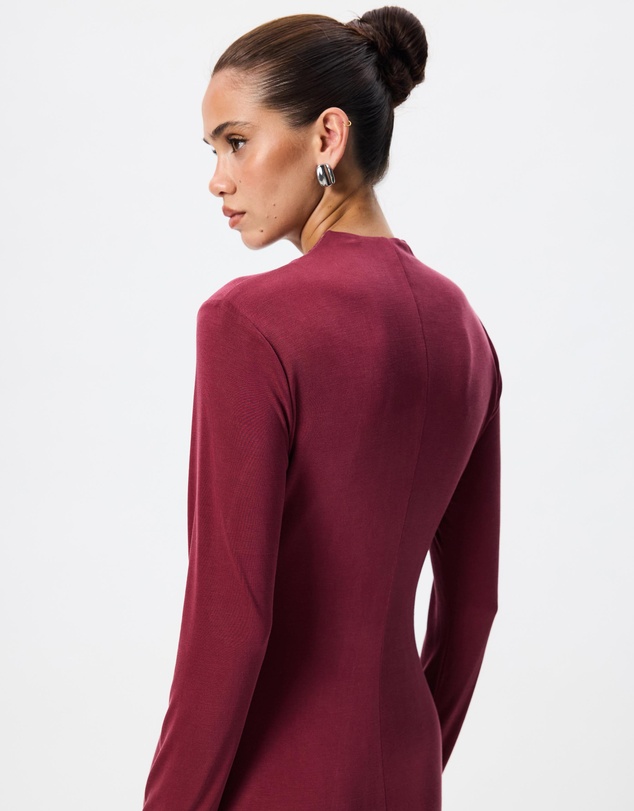Tussah - Daphne Cross Neck Long Sleeve Midi Dress