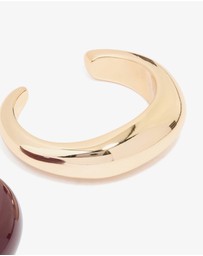 Lovisa - Gold & Dark Red Acrylic Bubble Wrist Cuffs 2-Pack