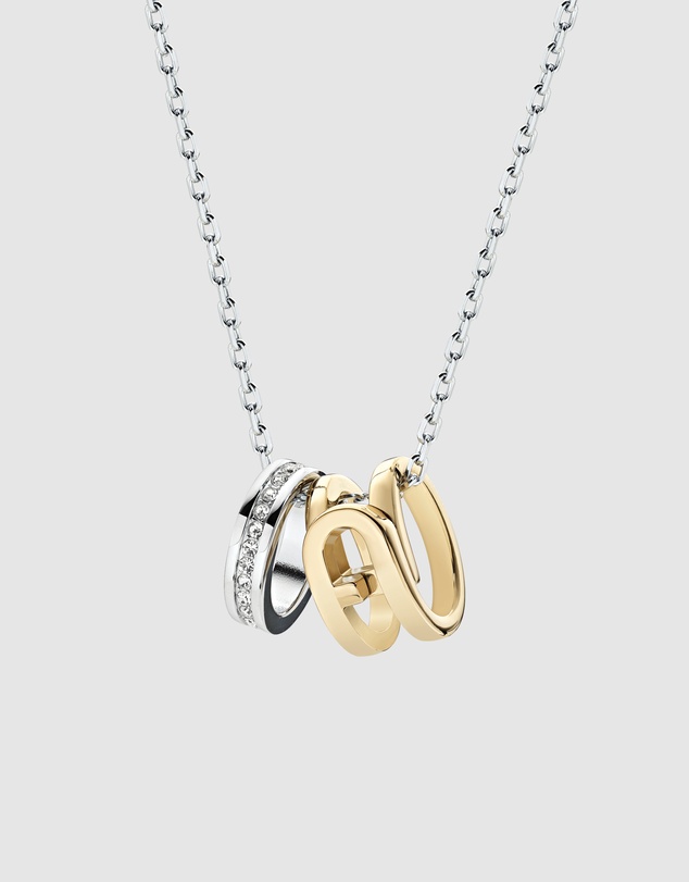 Furla - Furla Arch Essence Gold and Silver-Tone Crystal Necklace