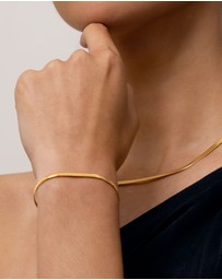 SAINT VALENTINE - Sphinx 3mm Snake Chain Bracelet - Gold