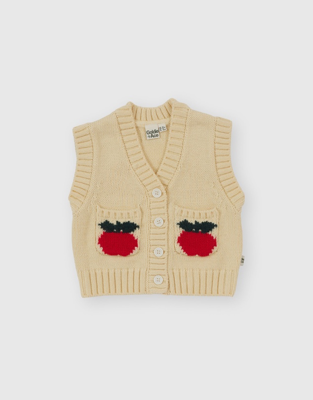 Goldie + Ace - Apple Pocket Knit Vest - Babies-Kids