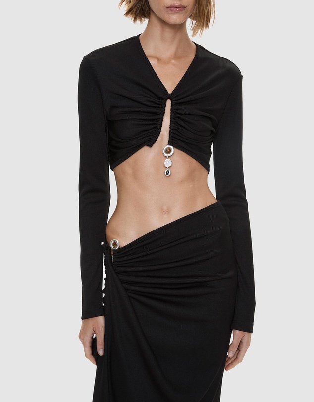 Christopher Esber - Droplet Crystal Pendant LS Top